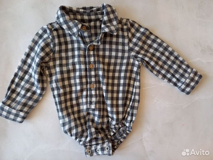 Рубашка и брюки на мальчика 62 68 серые