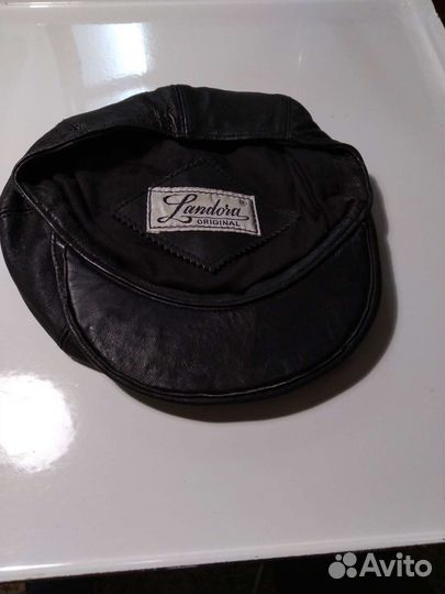 Мужская кожаная кепка, разм.58