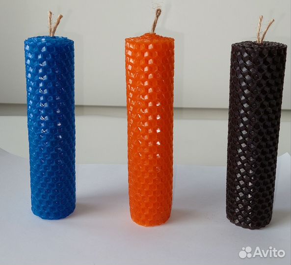Натуральные, цветные свечи из вощины