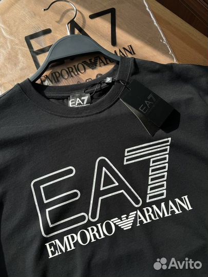 Футболка Emporio armani EA7 мужская черная новая