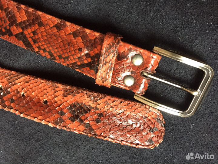 Ремень мужской из кожи питона