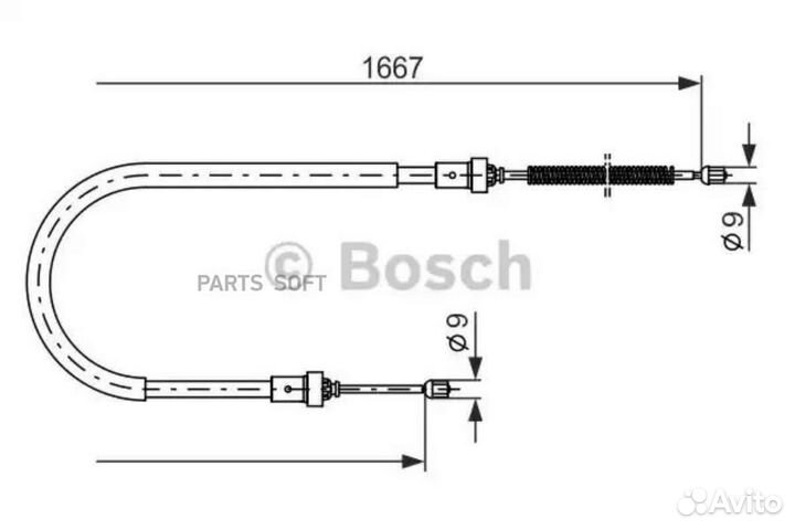 Bosch 1987477956 тормозной трос