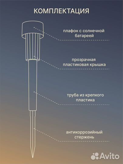 Светильник круглый на солнечной батарее для дачи