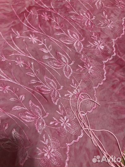 Палантин (шарф) розовый 70*170 см