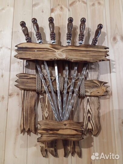 Подставка для шампуров, крепление на стену