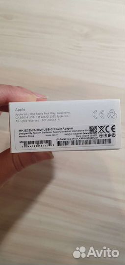 Быстрая зарядка iPhone 20w оригинал