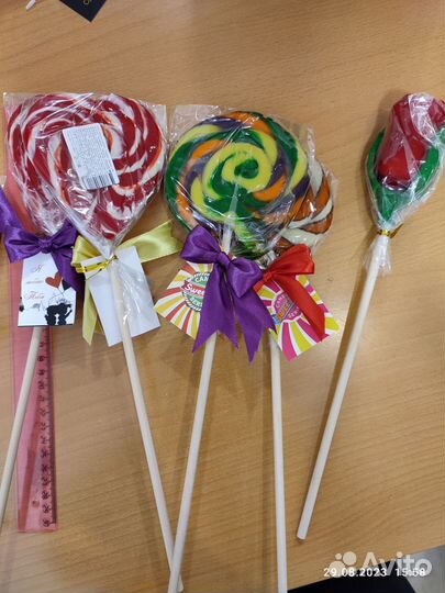 Леденцы большие 30см с палочкой