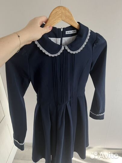 Платье школьное синее