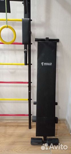 Шведская стенка с турником и брусьями