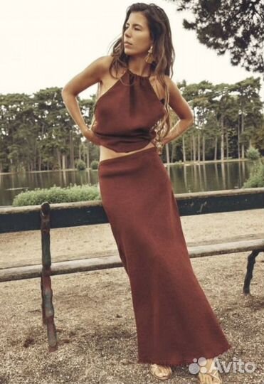 Топ льняной новый zara 44