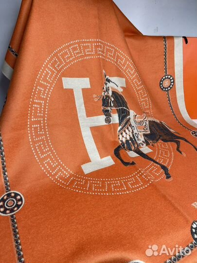 Шарф Hermes оранжевый