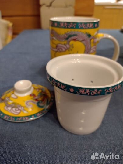 Кружка с заварной колбой и крышкой