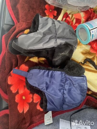 Шапка ушанка на флисе ржд