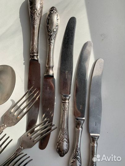 Набор столовых приборов мельхиор СССР