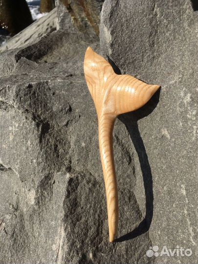 Шпилька для волос из дерева ручной работы