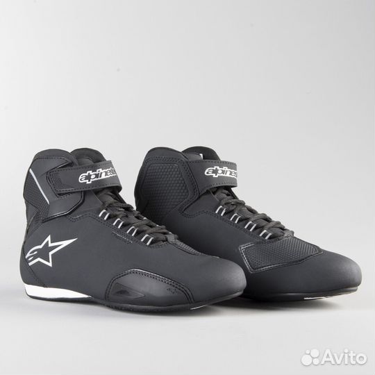 Motorradschuhe Alpinestars Stella Sektor Waterproof Schwarz-Silber Черный