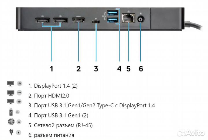 Универсальная док-станция\зарядная станция Dell WD