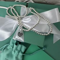 Колье Tiffany Тиффани серебро бирюзовая эмаль