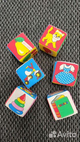 Кубики мягкие мякиши, 6 штук