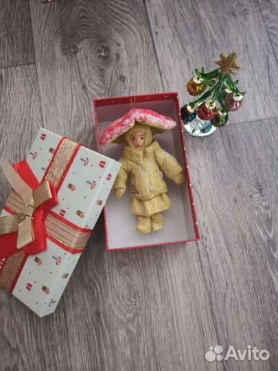 Новогодняя игрушка из ваты