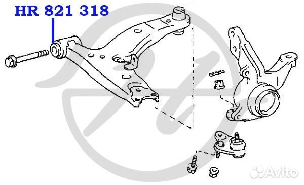 Сайл-блок нижн.рычага перед.подвески, передн