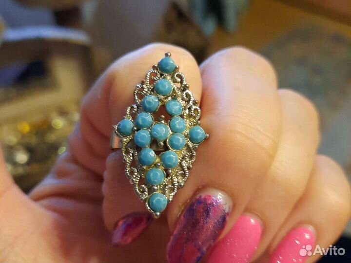 Кольца с бирюзой. Винтаж. Очень красивые