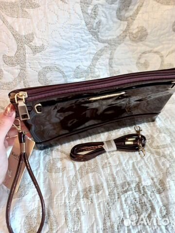 Клатч новый кофейный, коричневый,Испания