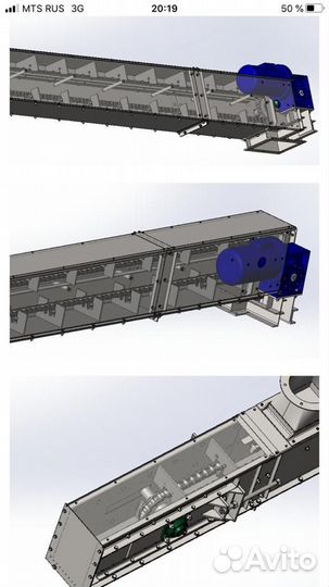 Транспортер скребковый цепной. тсц