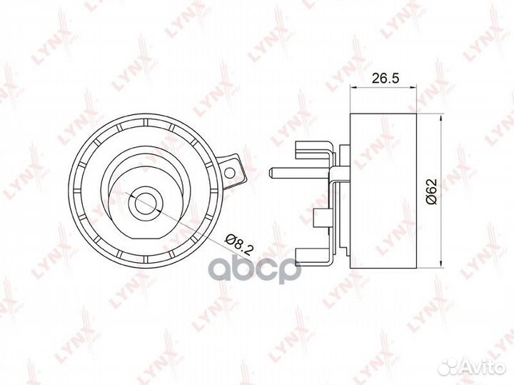 Ролик натяжителя ремня грм PB-1016 lynxauto