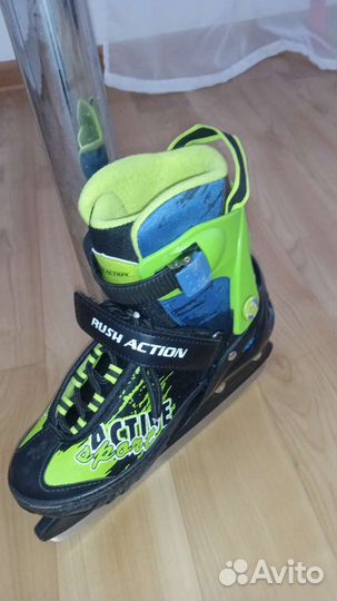 Роликовые коньки детские раздвижные р 33-36