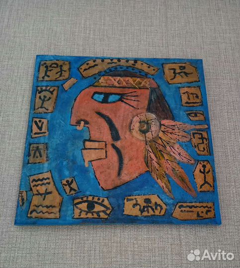 Картина.Старый индеец