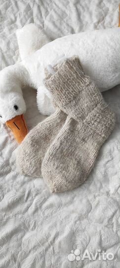 Носки шерстяные вязаные
