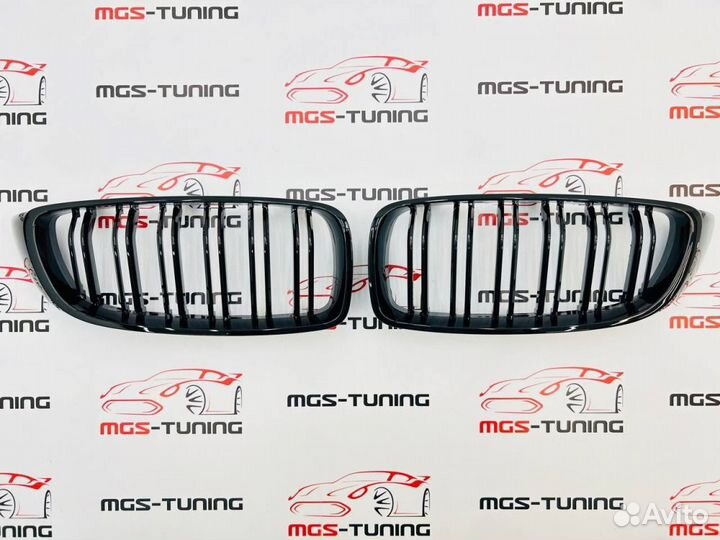 Решетка BMW 4 f32 в стиле М4 черная глянцевая