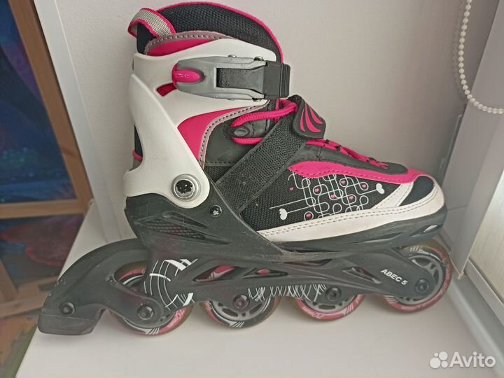 Детские раздвижные роликовые коньки 29-33 + защита