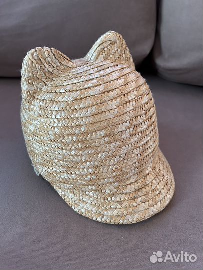 Шляпка для девочки соломенная