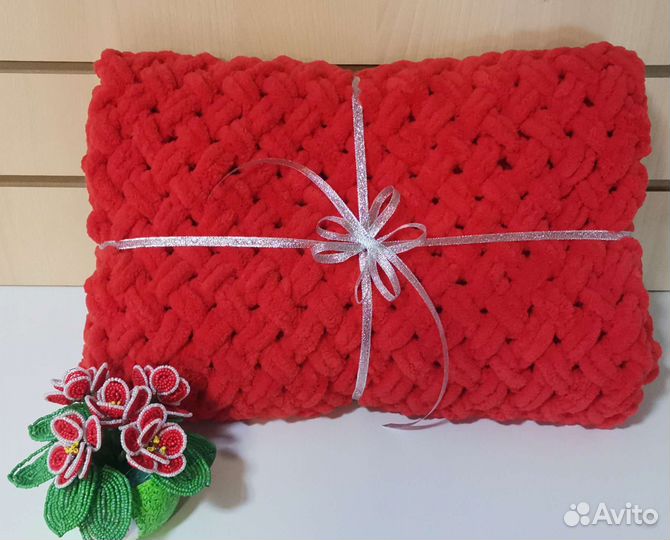 Плед детский вязаный ручная работа