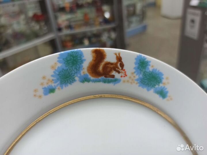 Советская Детская Тарелка Фарфоровая Фарфор СССР