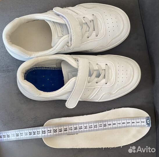 Кеды белые кожаные 33-34