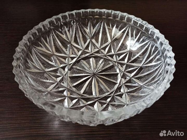 Ваза хрустальная СССР новая салатник посуда
