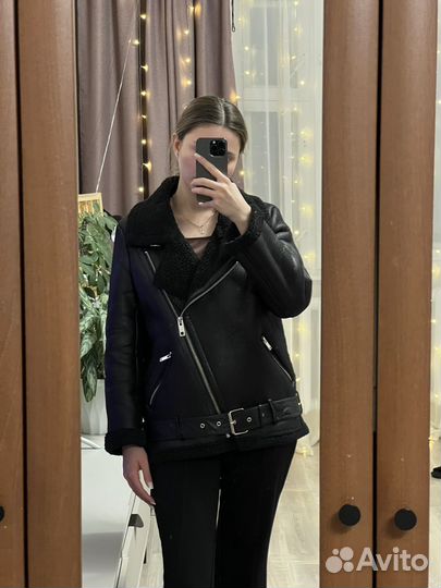 Дубленка авиатор женская