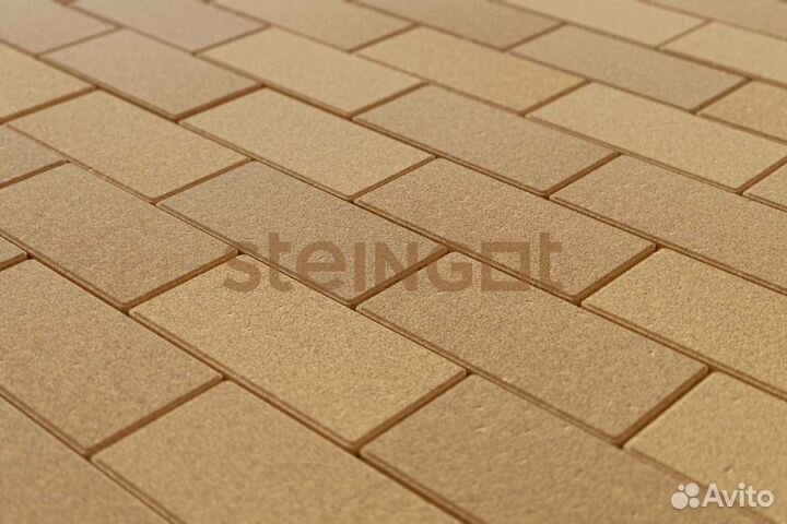 Тротуарная плитка Прямоугольник Желтый 200х100х60