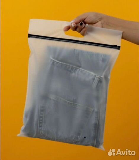 Пакеты Zip-Lock 40х50cm белые c ручкой TOM