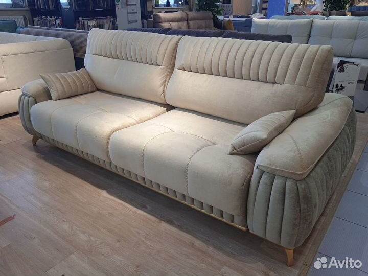Прямой диван, диван кровать, Денди 1, беж