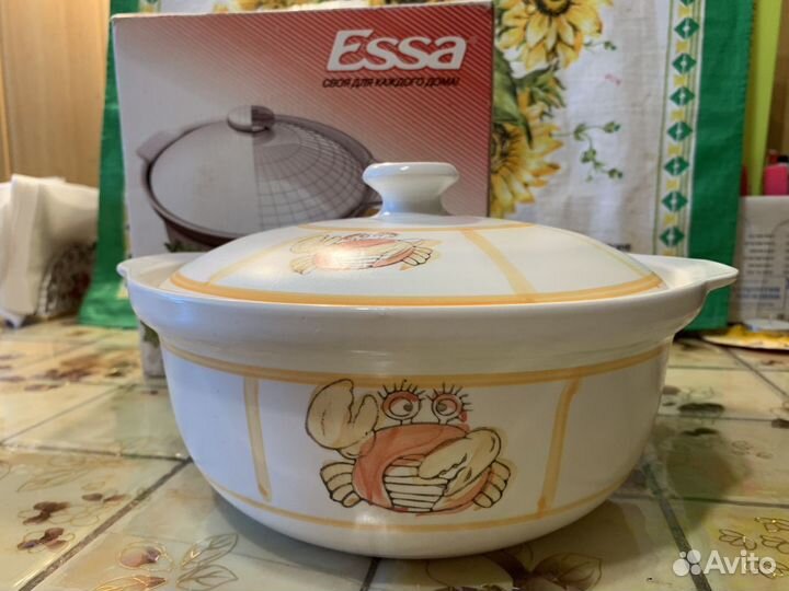 Кастрюля керамическая essa, 2 л, новая