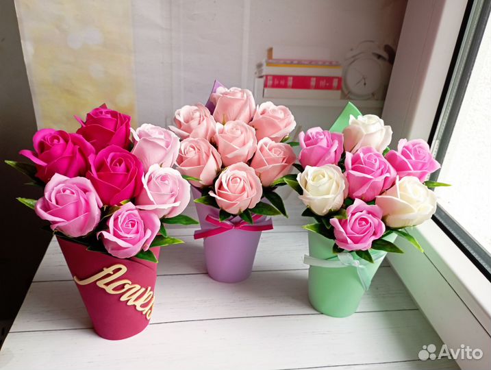 Букет комплимент из пенных роз