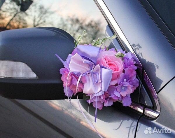 Свадебные украшения на машину (комплект)