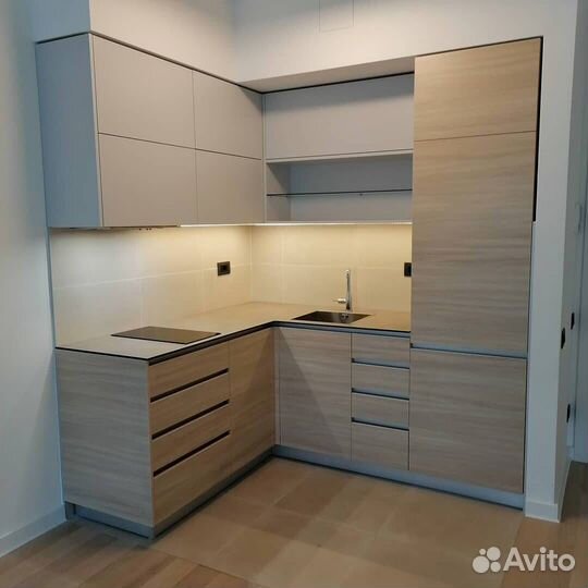 Кухонный гарнитур угловой матовый