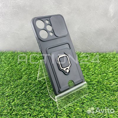 Чехол на Xiaomi Redmi 12 трансформер (черный) с от