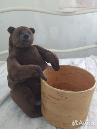 Мишка плюшевый реалистичный игрушка