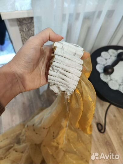 Тюль белая, коричневая